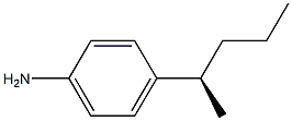 (-)-4-[(R)-1-Methylbutyl]aniline Struktur