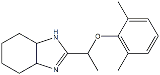 2-[1-(2,6-Dimethylphenyloxy)ethyl]-3a,4,5,6,7,7a-hexahydro-1H-benzimidazole Struktur