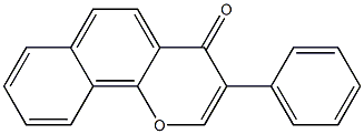 3-Phenyl-4H-naphtho[1,2-b]pyran-4-one,,结构式