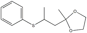 2-Methyl-2-[2-(phenylthio)propyl]-1,3-dioxolane,,结构式