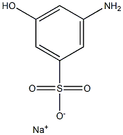 3-Amino-5-hydroxybenzenesulfonic acid sodium salt 结构式