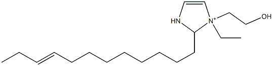 2-(9-Dodecenyl)-1-ethyl-1-(2-hydroxyethyl)-4-imidazoline-1-ium 结构式