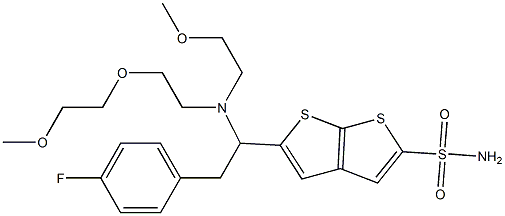 5-[2-(4-Fluorophenyl)-1-[N-(2-methoxyethyl)-N-[2-(2-methoxyethoxy)ethyl]amino]ethyl]thieno[2,3-b]thiophene-2-sulfonamide|