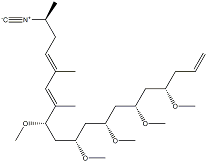 [(1S,3E,5E,7S,9S,11S,13S,15S)-1,4,6-Trimethyl-7,9,11,13,15-pentamethoxy-3,5,17-octadecatrienyl] isocyanide Struktur