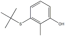 3-(tert-Butylthio)-2-methylphenol,,结构式