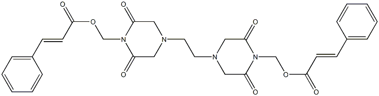 4,4'-Ethylenebis(2,6-dioxopiperazine-1-methanol)bis(3-phenylacrylate) Struktur