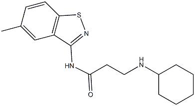 N-(5-Methyl-1,2-benzisothiazol-3-yl)-3-cyclohexylaminopropanamide Structure