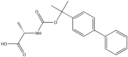 N-[1-(1,1'-Biphenyl-4-yl)-1-methylethoxycarbonyl]-L-alanine Structure