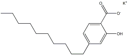 4-Decyl-2-hydroxybenzoic acid potassium salt,,结构式