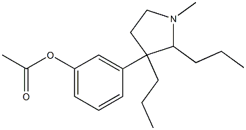 Acetic acid 3-(1-methyl-2,3-dipropyl-3-pyrrolidinyl)phenyl ester Struktur