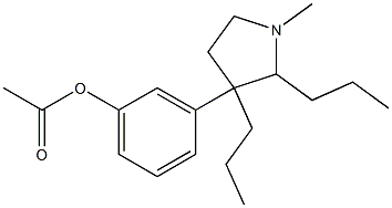 Acetic acid 3-(1-methyl-2,3-dipropyl-3-pyrrolidinyl)phenyl ester Structure