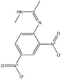 N1-メチル-N2-(2,4-ジニトロフェニル)アセトアミジン 化学構造式