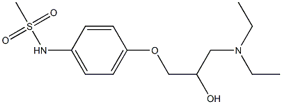 N-[4-(3-Diethylamino-2-hydroxypropyloxy)phenyl]methanesulfonamide,,结构式