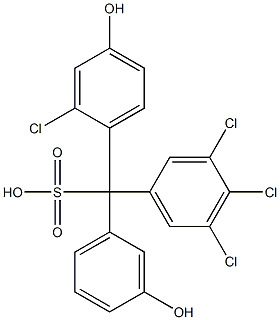 (2-Chloro-4-hydroxyphenyl)(3,4,5-trichlorophenyl)(3-hydroxyphenyl)methanesulfonic acid