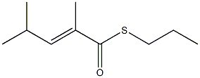2,4-Dimethyl-2-pentenethioic acid S-propyl ester Struktur