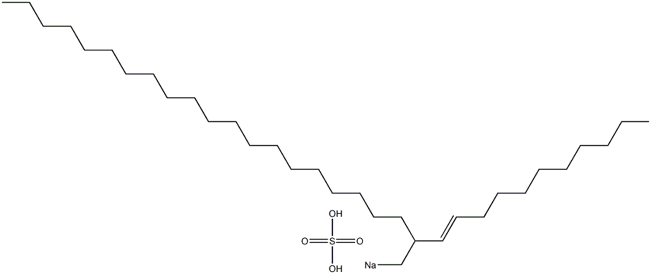 Sulfuric acid 2-(1-undecenyl)docosyl=sodium ester salt Structure