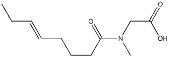 N-Methyl-N-(5-octenoyl)glycine Struktur