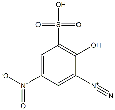 2-Hydroxy-5-nitro-3-sulfobenzenediazonium Structure