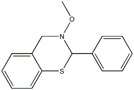 3-メトキシ-2-フェニル-3,4-ジヒドロ-2H-1,3-ベンゾチアジン 化学構造式
