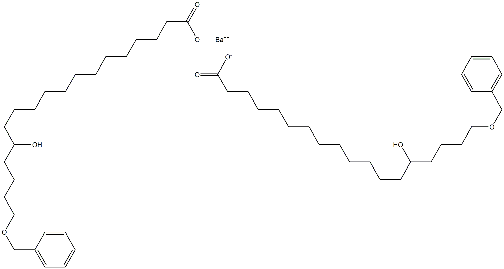 Bis(18-benzyloxy-14-hydroxystearic acid)barium salt 结构式