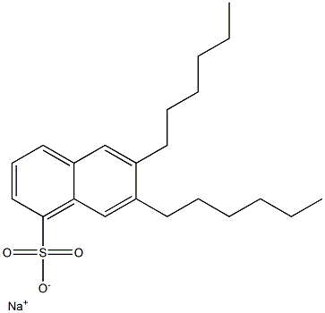 6,7-Dihexyl-1-naphthalenesulfonic acid sodium salt Structure