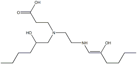 3-[N-(2-Hydroxyhexyl)-N-[2-(2-hydroxy-1-hexenylamino)ethyl]amino]propionic acid Struktur