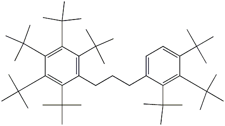 1-(ペンタ-tert-ブチルフェニル)-3-(2,3,4-トリ-tert-ブチルフェニル)プロパン 化学構造式
