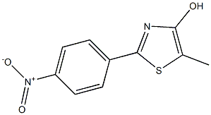 2-(4-ニトロフェニル)-5-メチルチアゾール-4-オール 化学構造式