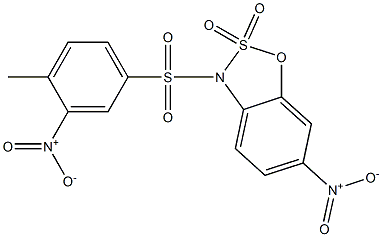 3-[(3-Nitro-4-methylphenyl)sulfonyl]-6-nitro-3H-1,2,3-benzoxathiazole 2,2-dioxide Struktur