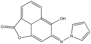 7-Pyrrolizino-6-hydroxy-2H-naphtho[1,8-bc]furan-2-one 结构式