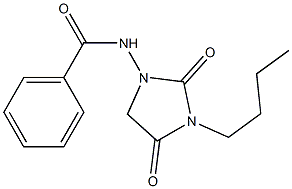 1-(Benzoylamino)-3-butylhydantoin Structure