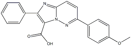 2-Phenyl-6-(4-methoxyphenyl)imidazo[1,2-b]pyridazine-3-carboxylic acid Struktur