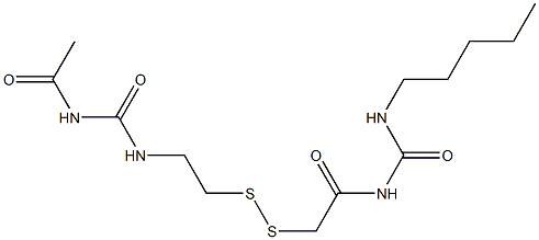 1-Acetyl-3-[2-[[(3-pentylureido)carbonylmethyl]dithio]ethyl]urea 结构式