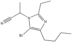 5-Bromo-4-butyl-1-(1-cyanoethyl)-2-ethyl-1H-imidazole 结构式