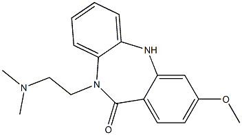 10,11-ジヒドロ-10-[2-(ジメチルアミノ)エチル]-3-メトキシ-5H-ジベンゾ[b,e][1,4]ジアゼピン-11-オン 化学構造式