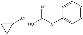 Cyclopropyl-chloridimidothiocarbonic acid S-phenyl ester,,结构式