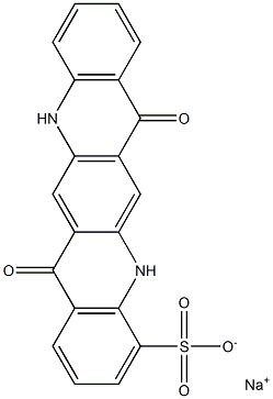 5,7,12,14-テトラヒドロ-7,14-ジオキソキノ[2,3-b]アクリジン-4-スルホン酸ナトリウム 化学構造式