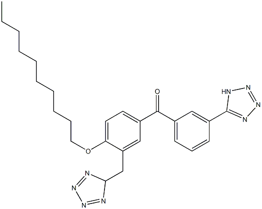 4-Decyloxy-3'-(1H-tetrazol-5-yl)-3-(5H-tetrazol-5-ylmethyl)benzophenone