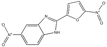 5-Nitro-2-[5-nitrofuran-2-yl]-1H-benzimidazole Struktur