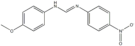 N1-(p-メトキシフェニル)-N2-(p-ニトロフェニル)ホルムアミジン 化学構造式