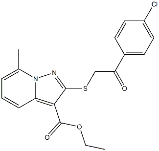 2-[[(4-Chlorophenylcarbonyl)methyl]thio]-7-methylpyrazolo[1,5-a]pyridine-3-carboxylic acid ethyl ester