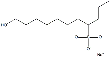11-Hydroxyundecane-4-sulfonic acid sodium salt Structure