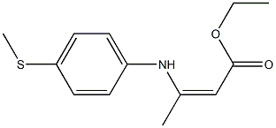 3-[p-(Methylthio)anilino]crotonic acid ethyl ester,,结构式