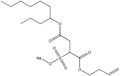2-(Sodiosulfo)succinic acid 4-decyl 1-(3-butenyl) ester Structure