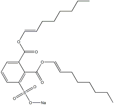 3-(Sodiosulfo)phthalic acid di(1-octenyl) ester Structure