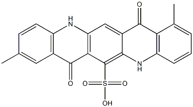 5,7,12,14-Tetrahydro-1,9-dimethyl-7,14-dioxoquino[2,3-b]acridine-6-sulfonic acid Structure