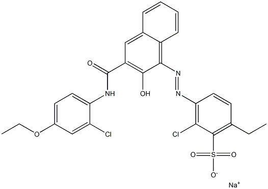  2-Chloro-6-ethyl-3-[[3-[[(2-chloro-4-ethoxyphenyl)amino]carbonyl]-2-hydroxy-1-naphtyl]azo]benzenesulfonic acid sodium salt