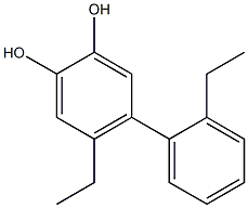 4-(2-エチルフェニル)-5-エチルベンゼン-1,2-ジオール 化学構造式