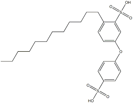 2-Dodecyl-5-(4-sulfophenoxy)benzenesulfonic acid,,结构式