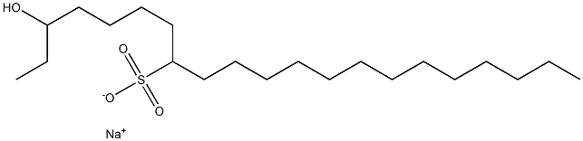 3-ヒドロキシヘニコサン-8-スルホン酸ナトリウム 化学構造式